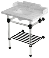 LMS30MASQB0 30" Console Sink with Acrylic Legs (8", 3 Hole)