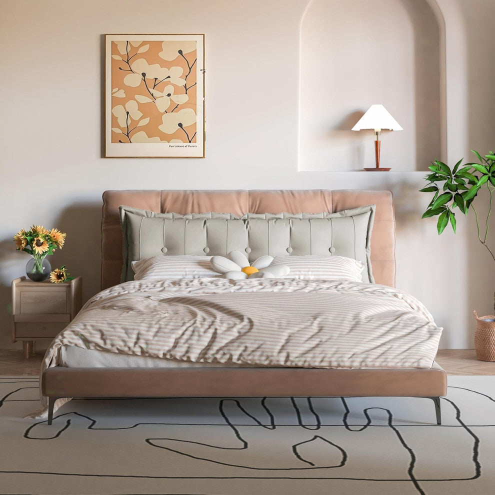 Button Tufted Body Positioning Pillow Headboard Alternative , 39x20x3 Inches