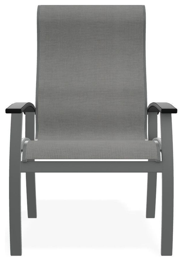Belle Isle Sling Outdoor Dining Chair, Alloy/Graphite