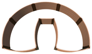 Classic Sienna 'Lucky Horseshoe' - 6' X 9' X 22" Raised Garden Bed - 1" Profile