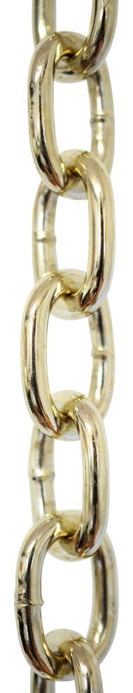 RCH Hardware Steel Standard Link Chandelier Chain, 10', Polished Brass, W30