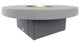 Circular Fire Pit Table, 48 D, Propane, Hilltop Grey Top, Gray