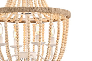 Home Living 20" Beaded Pendant, Beige