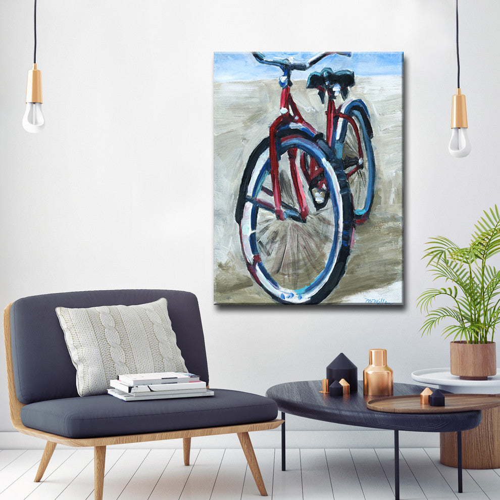 Red Bike' Ready2HangArt Canvas by Leslie Owens, 30"x40"