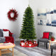 8' Belgium Fir Natural Look Artificial Christmas Tree With 650 Clear LED Lights