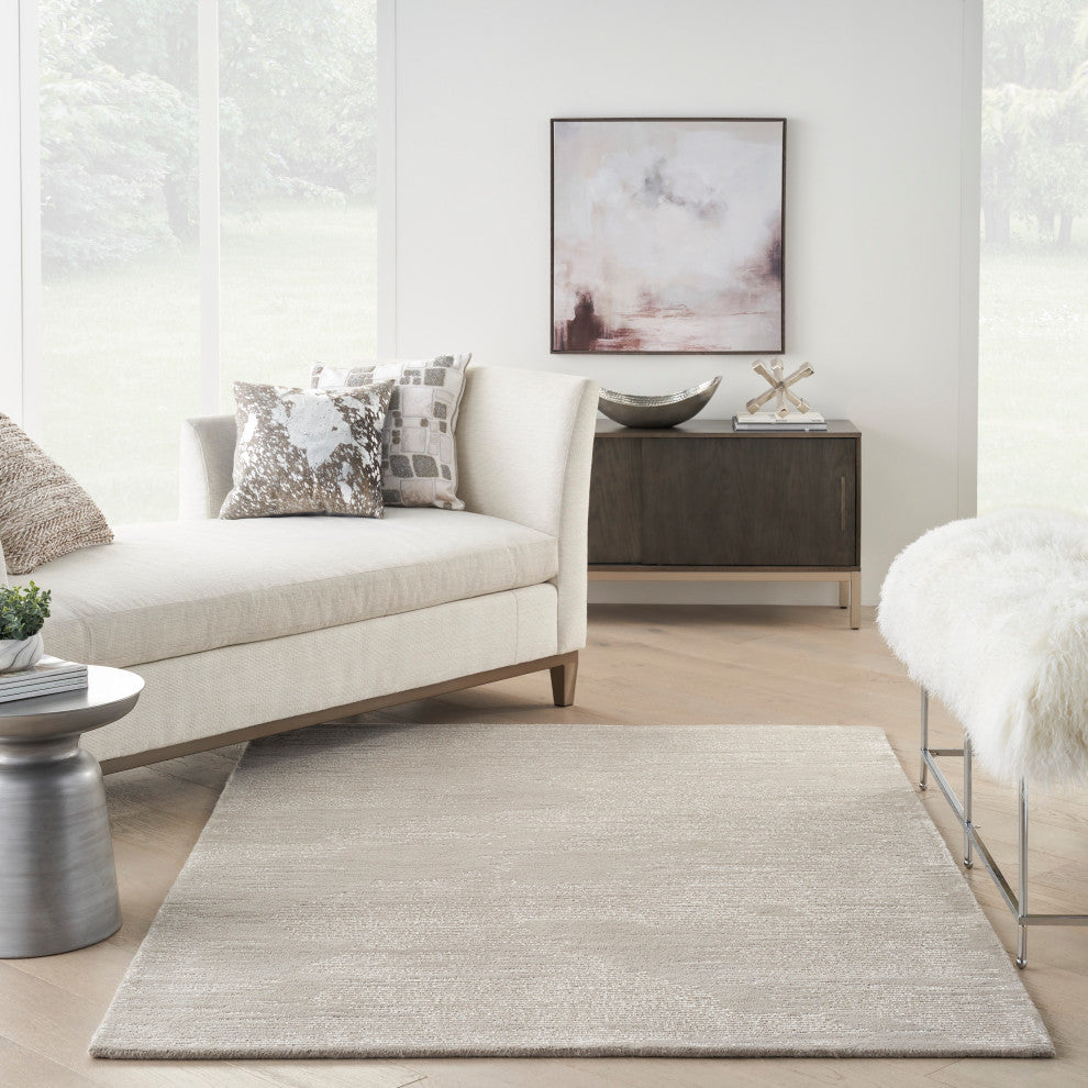 Michael Amini Ma30 Star 4' x 6' Taupe/Ivory Modern Indoor Area Rug