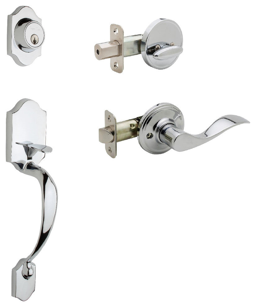 Active Handle Set, Waverlie Lever Interior Trim, Polished Stainless