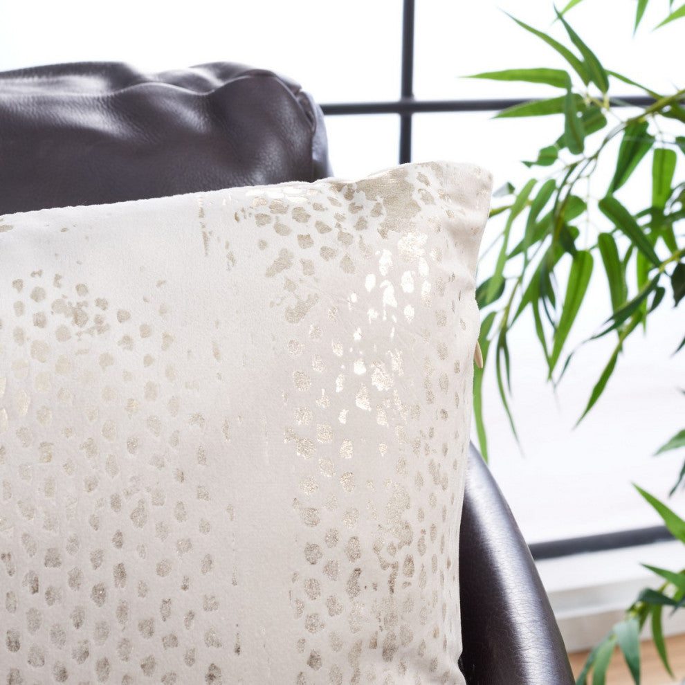 Safavieh Emiliana Pillow Gold/Beige 18" X 18"