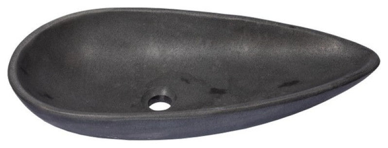 Eden Bath EB_S024LS-H Pod Shaped Vessel Sink - Honed Lava Stone
