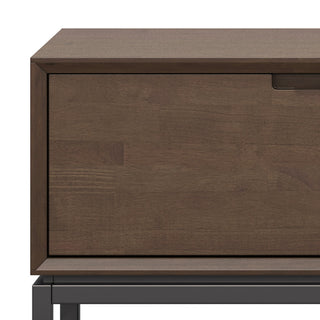 Banting Solid Hardwood 72" Low TV Stand, Walnut Brown