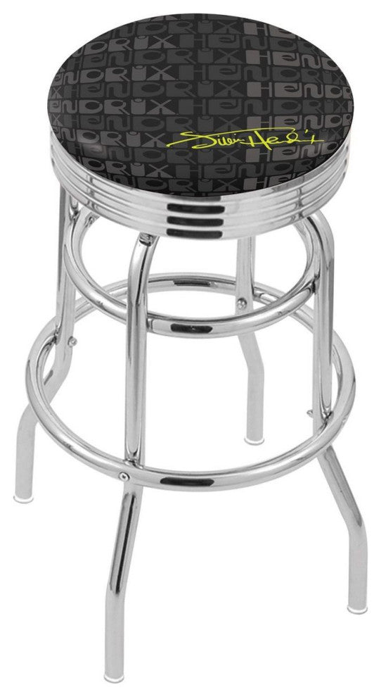 Holland L7C3C Jimi Hendrix 2-Tone 25" 2-Ring Counter Stool - Chrome
