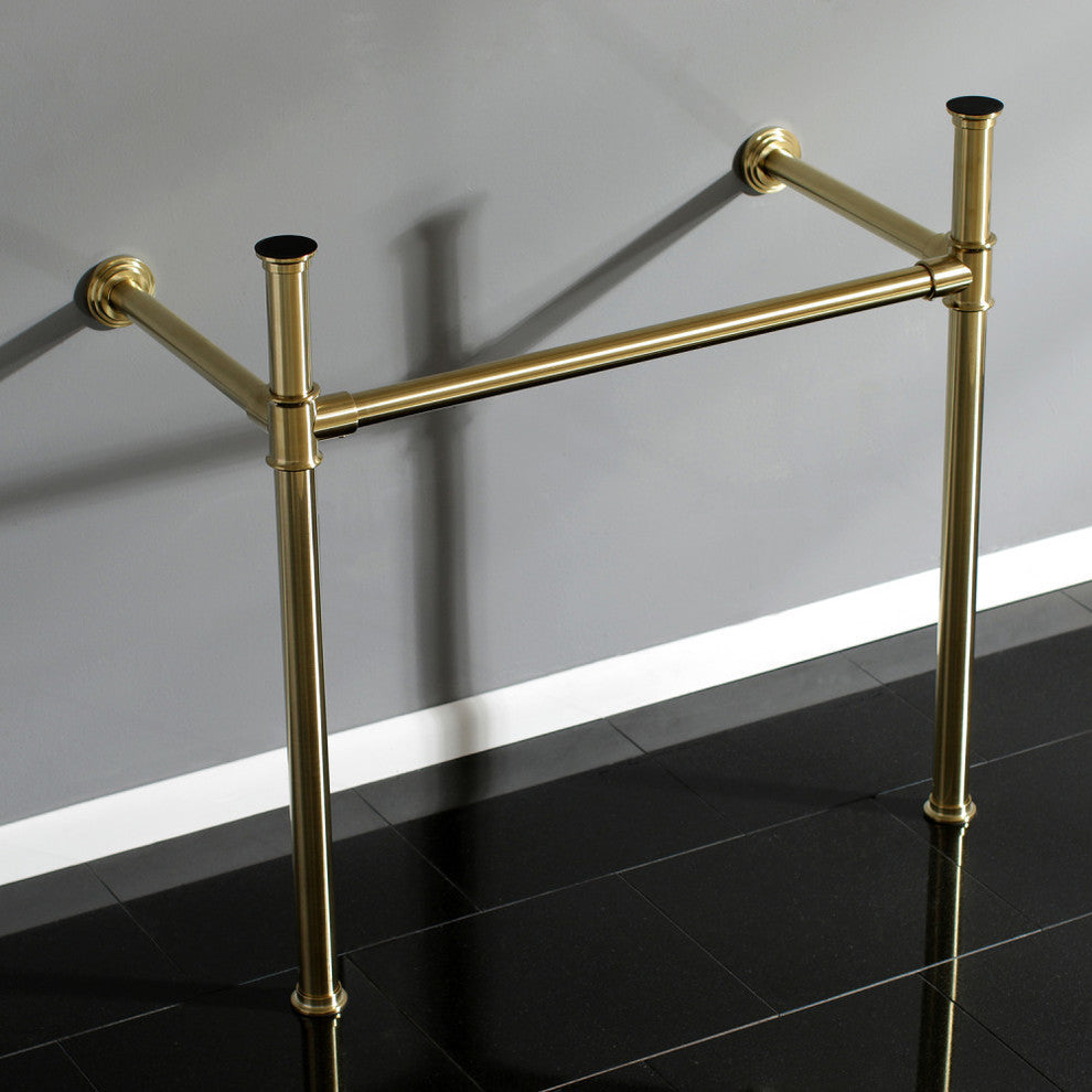 Fauceture Stainless Steel Console Sink Legs, Polished Nickel