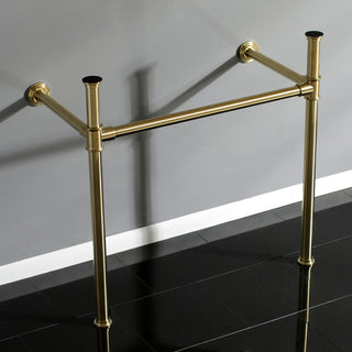 Fauceture Stainless Steel Console Sink Legs, Polished Nickel