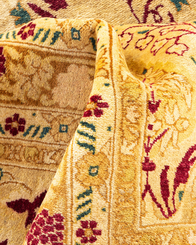 Mogul, One-of-a-Kind Hand-Knotted Area Rug Yellow, 10'1"x14'2"