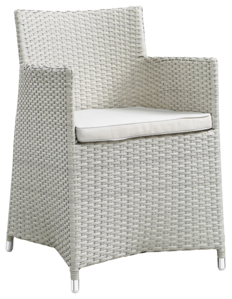 Gray White Junction Armchair Outdoor Patio Wicker Set of 2