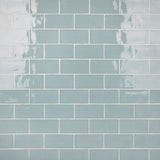 Castillo Glossy Ceramic Wall Tile, Sky