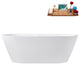 67" Streamline G-51-226-CH Freestanding Bathtub, Tray, Drain, Polished Chrome