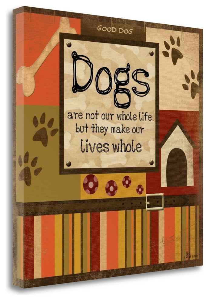 "Dogs Whole Life" By Jennifer Pugh, Giclee Print on Gallery Wrap Canvas