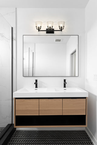 Z-LITE 3-Light Vanity, Matte Black