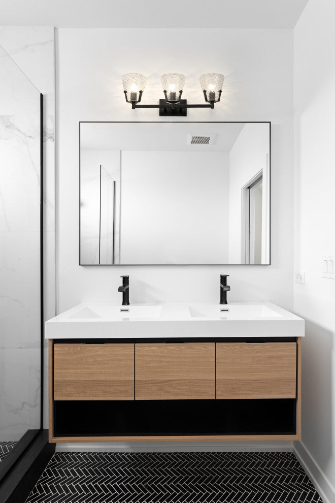 Z-LITE 3-Light Vanity, Matte Black