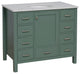 Horizon 42" Bathroom Vanity, Sage Green, Engineered Carrara