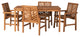 Vincent 5-Piece Chevron Outdoor Patio Dining Set - Brown