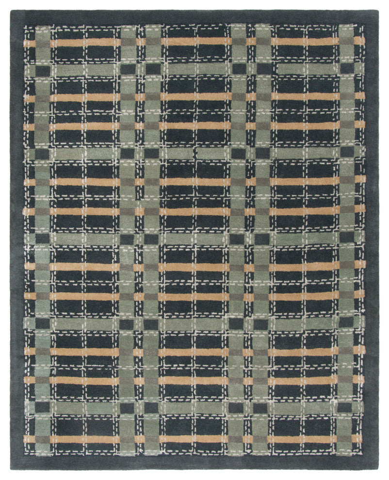 Safavieh Martha Stewart Colorweave Plaid Rug, Wrought Iron Navy, 5'x8'