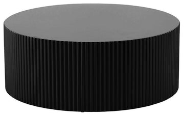 Gewnee Contemporary Round Coffee Table , Matt Black