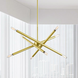 Livex Lighting Soho 8 Light Satin Brass Chandelier