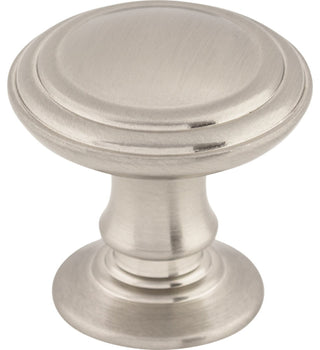 Top Knobs TK320 Reeded 1-1/4 Inch Mushroom Cabinet Knob - Brushed Satin Nickel