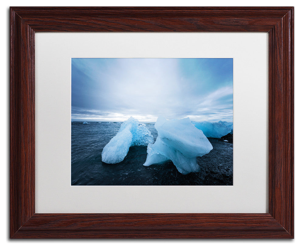 Philippe Sainte-Laudy 'Blue On Black' Matted Framed Art