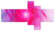 Beautiful Fractal Pink Whirlpool, Floral Canvas Art Print, 60"x32", 5 panels