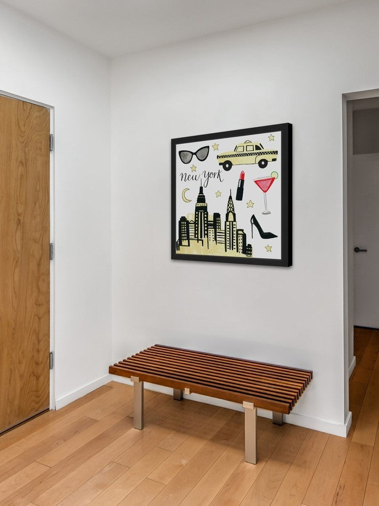 "NYC Chic II" Framed Painting Print, 18"x18"