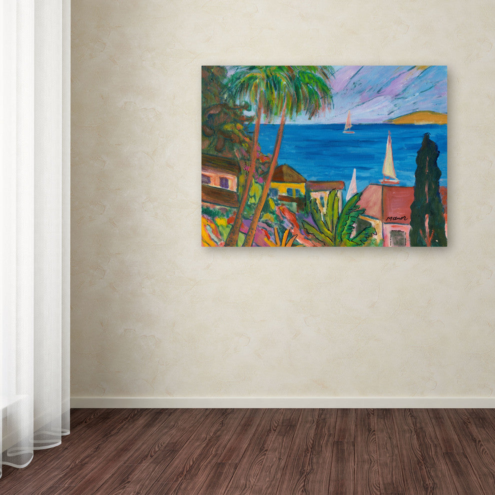 'Three Sails on the Pacific' Canvas Art by Manor Shadian