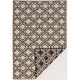 Linon Salonika Quatrefoil Reversible Woven Wool 5'x8' Rug in Brown