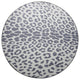 My Magic Carpet Washable Rug Miya Leopard Gray, 6' X 6'