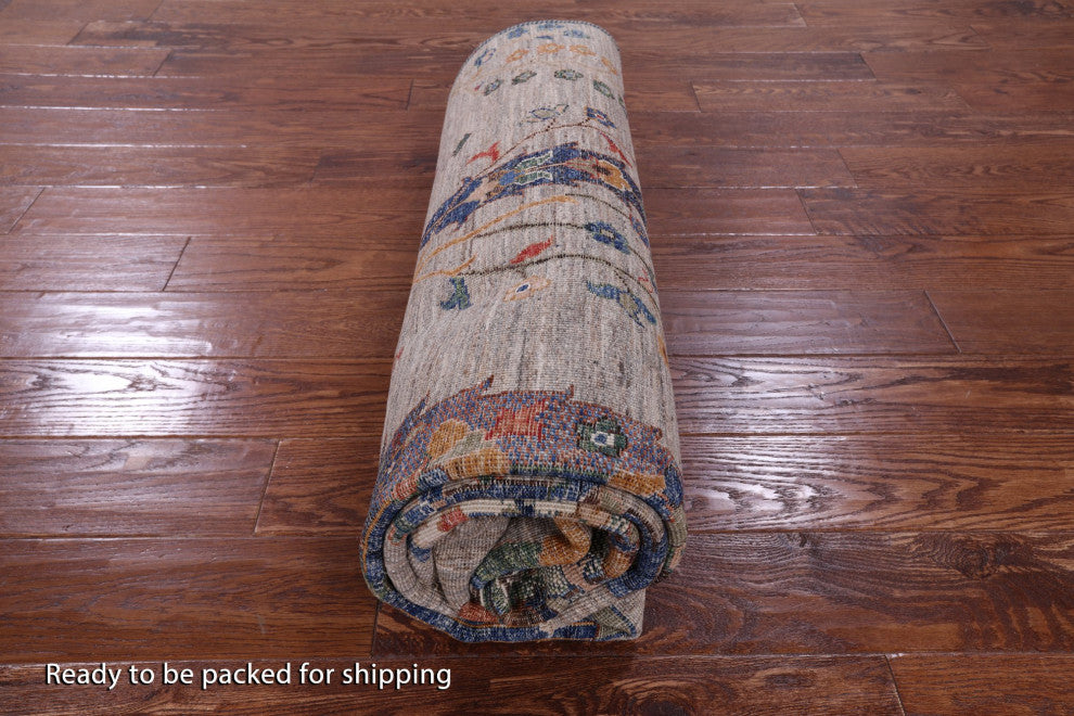 5' 8" X 8' 2" Tribal Persian Gabbeh Handmade Wool Rug Q9761