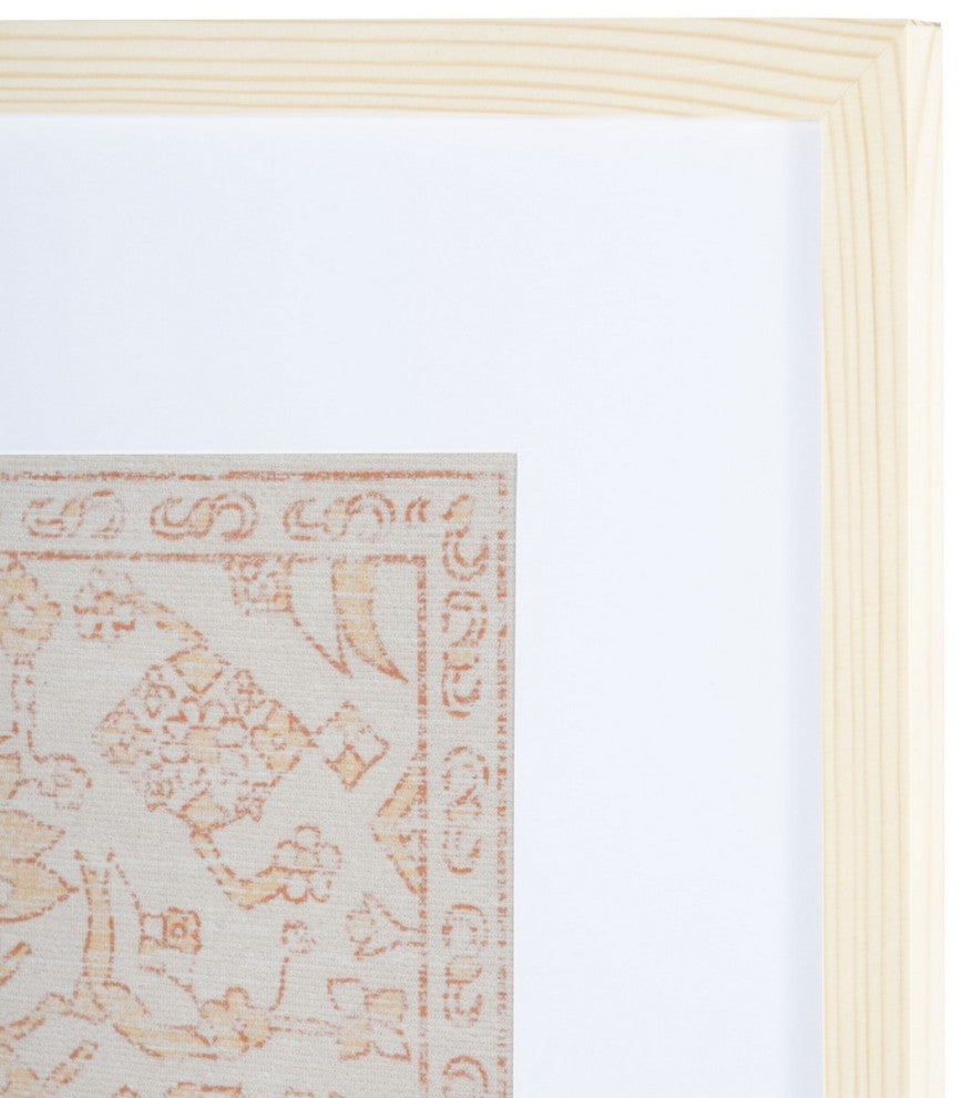Safavieh Stenquist 18" Gold//Beige Framed Textile Wall Art