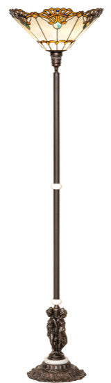 Meyda Lighting 228408 74" High Shell With Jewels Floor Lamp