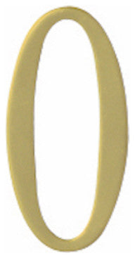 3" Brass Self Adhesive Address, Number 0