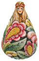 Hand Painted Scenic Ornament Flower Maiden Bell