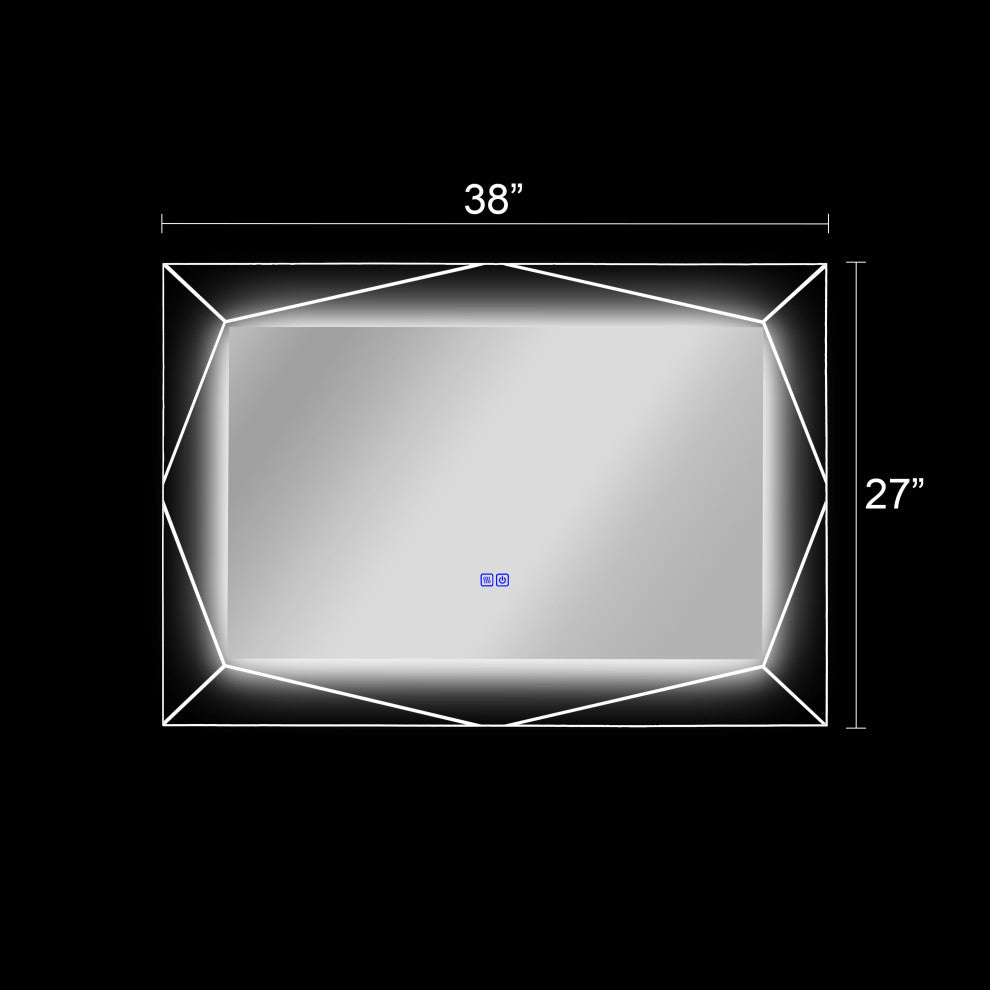 CHLOE Lighting SPECULO Back Lit LED Mirror 6000K, Daylight White, 39"