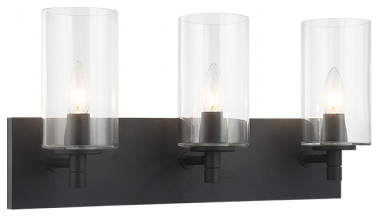 Matteo Lighting S04903MBCL Wall Sconce, Matte Black Finish