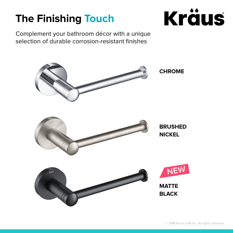 Elie Bathroom Toilet Paper Holder, Brushed Nickel