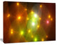 Golden Fractal Lights in Fog, Abstract Wall Art Canvas, 40x30
