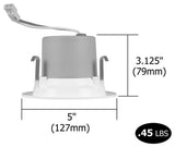 DCR4 LED Recessed Downlight Retrofit Light Fixture, Aged Copper, Smooth, 5000k