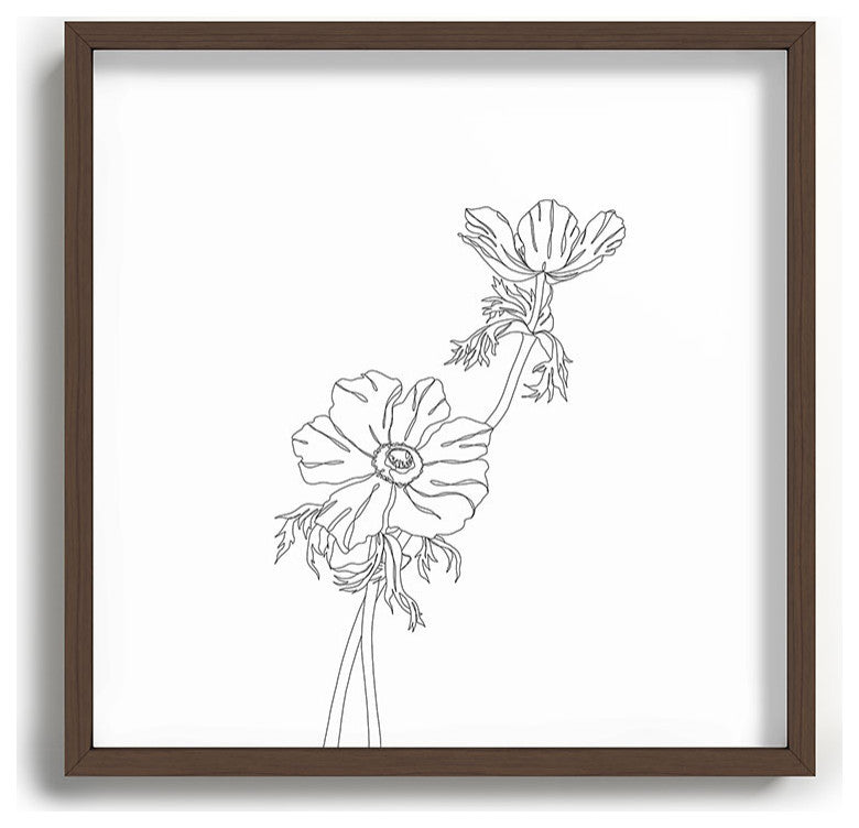 The Colour Study Botanical Illustration Joan Recessed Framing Square