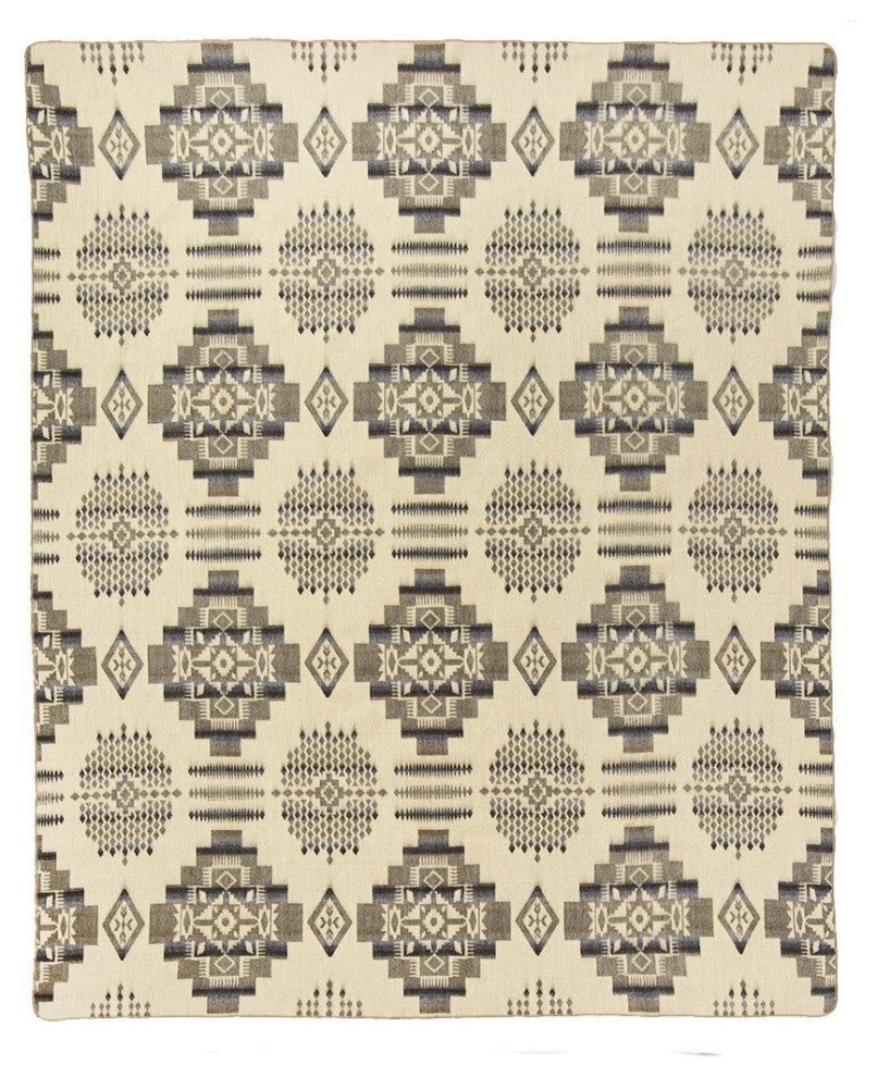 Ultra Soft Light Gray Southwest Handmade Blanket