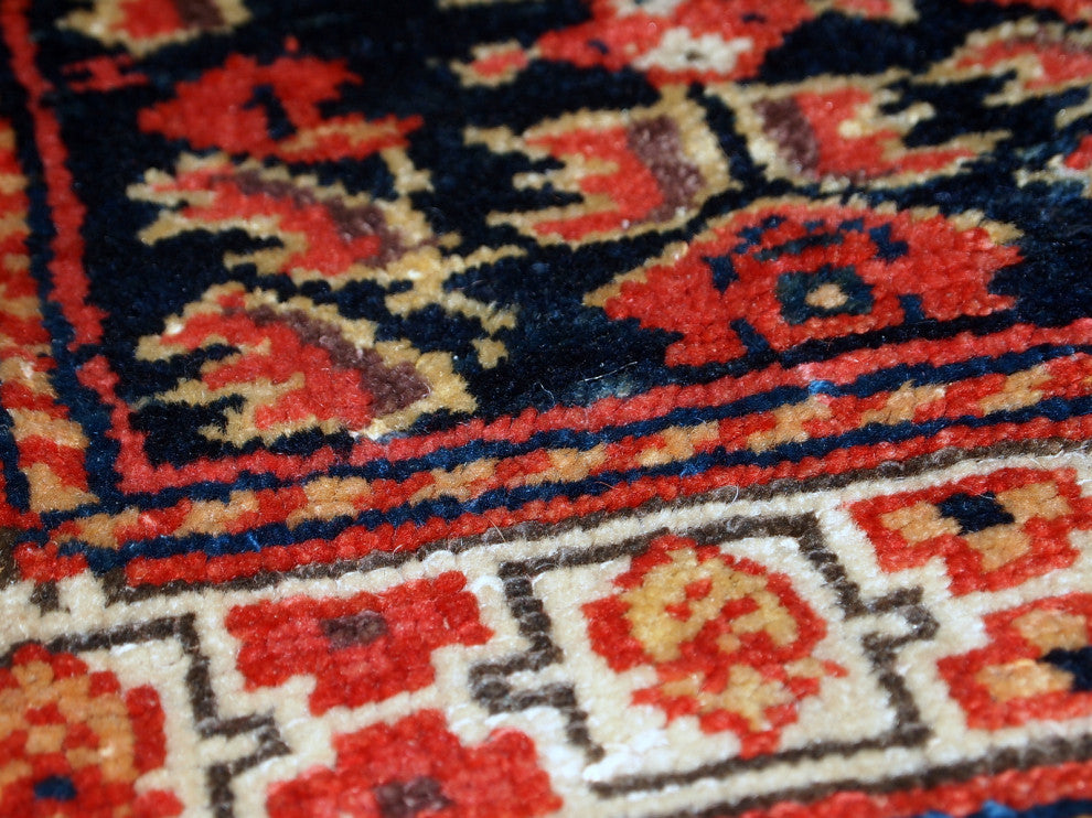 Handmade antique Persian Malayer bag face 1.4' x 1.8' ( 44cm x 55cm ) 1900s