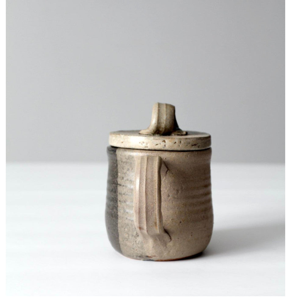 Consigned, Vintage Studio Pottery Mug with Lid